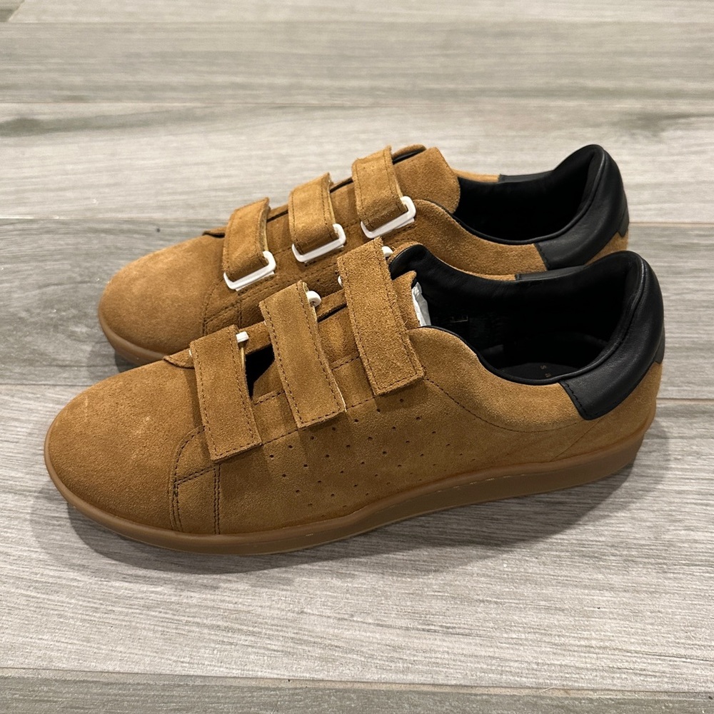 Sandro brown suede Velcro strap sneaker trainer